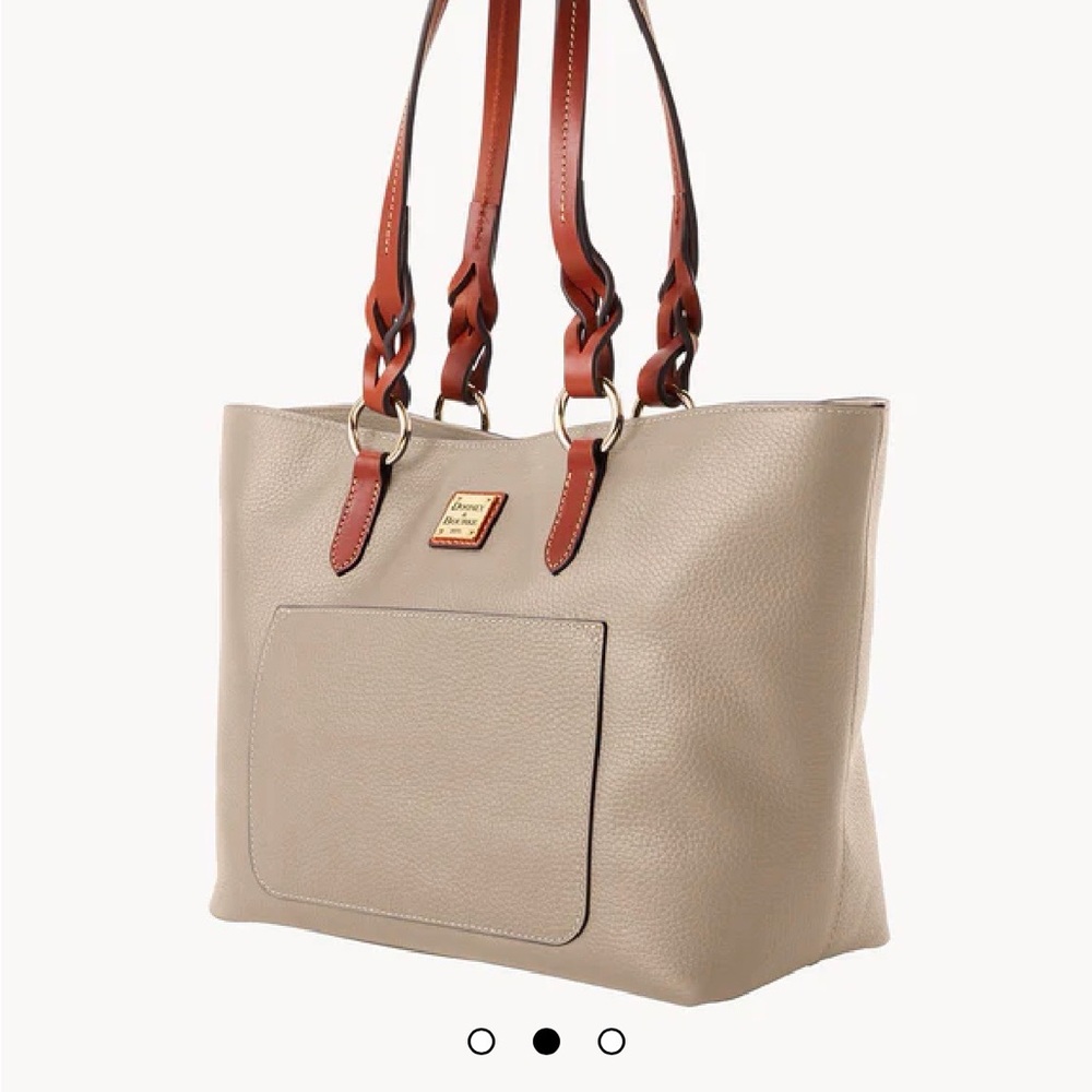 Dooney & Bourke medium brown Leather Tote with Brown Straps